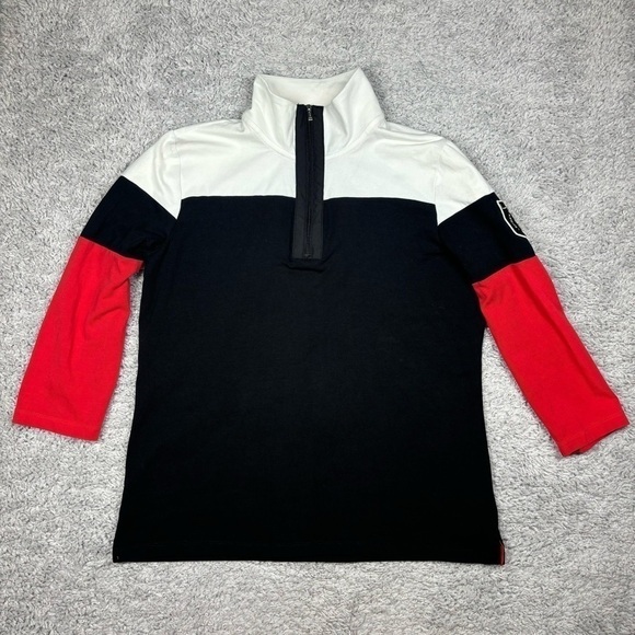 Lauren Ralph Lauren Womens Large Quarter Zip Activewear Classic Preppy Athletic - Picture 1 of 4